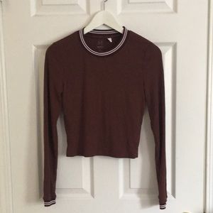Cropped long-sleeve tee